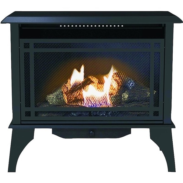Kozy World GSD2845 Gas Stove, 3193 in W, 2828 in H, 30,000 Btu Heating, Liquid Propane, Steel, Black GSD2846 - main