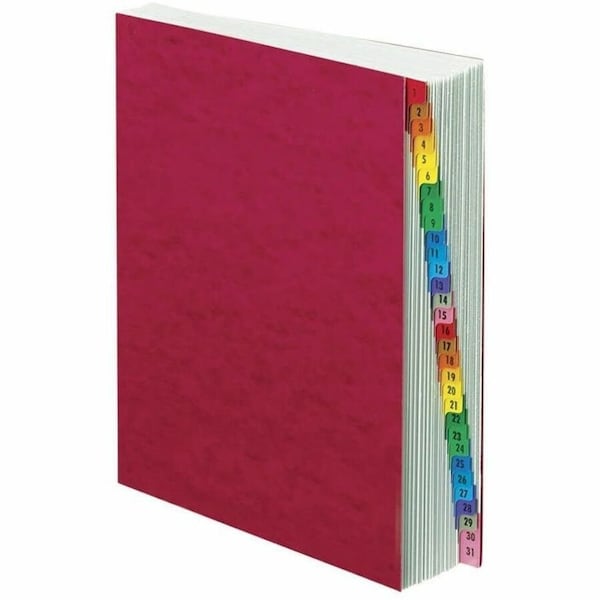 Tops Business Forms Pendaflex, Expanding Desk File, 1-31, Letter, Acrylic-Coated Pressboard, Red 11014 - main