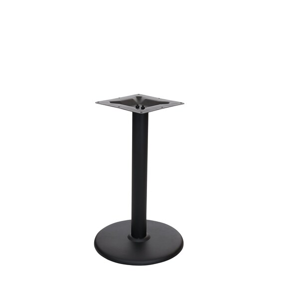 Bfm Seating Stamped Steel - 18in Round Base - Dining Height - 3in Column - 11 7/8in Bolt-On Top Plate STB-18RBP - main