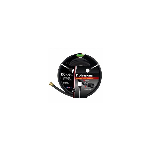 Teknor Apex 5/8 in ID x 100 ft L Garden Hose, Rubber Tube, Black 8650-100 - main