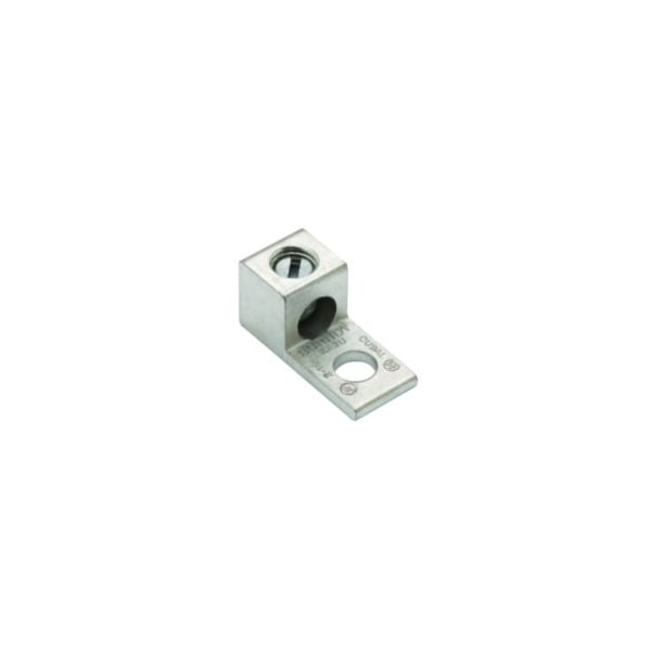 Burndy Aluminum Universal Terminal, 1 Hole, 500-1000 kcmil, 5/8 in Stud, 1 Screw, Al/Cu Rated, Tin Plated. KA44U - main