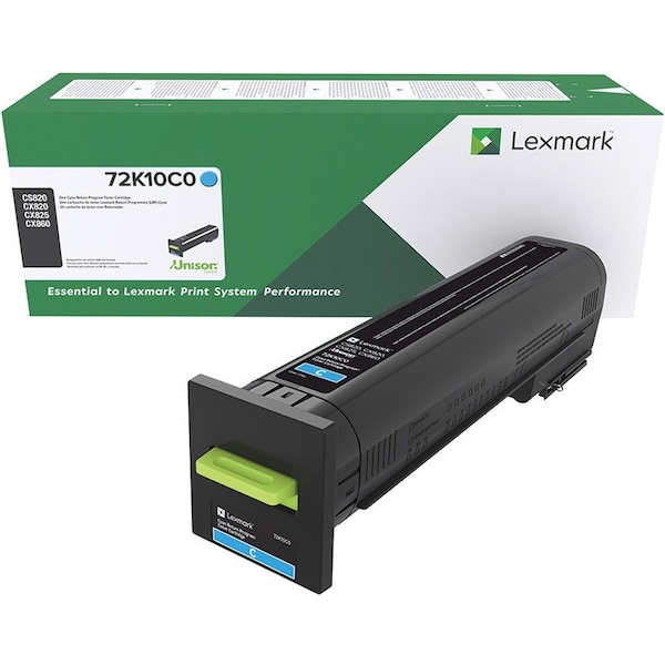 Lexmark Cyan Toner Cartridge 8K YLD 72K10C0 - main