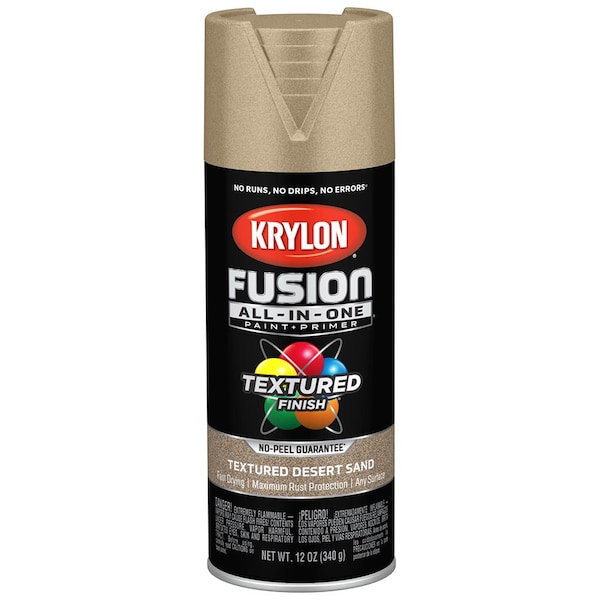 Krylon 12 Oz K02781007 Desert Sand Fusion All-In-One Paint & Primer Spray Paint, Textured K02780007 - main