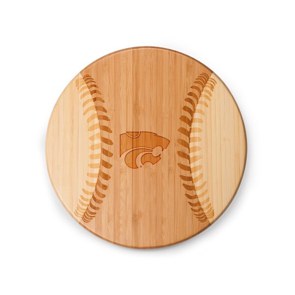 Picnic Time Family Of Brands NCAA Kansas State Wildcats Home Run! Baseball Cheese Board - Novelty Charcuterie Board 894-00-505-253-0 - main
