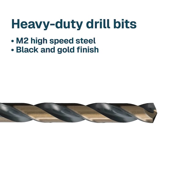 Zoro 29-Piece Heavy-Duty Jobber Length Drill Bit Set, M2 Premium