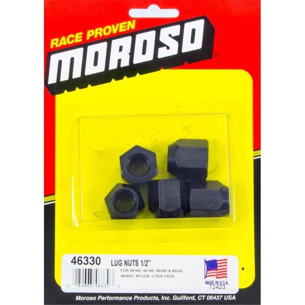 Moroso 46330 0.50-20 in. Lug Nuts, 5PK MOR46330 - main
