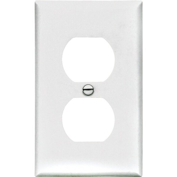 Eaton Wiring Devices Wallplate, 4-1/2 in L, 2-3/4 in W, 1 -Gang, Nylon, White, High-Gloss, Flush Mounting BP5132W - main
