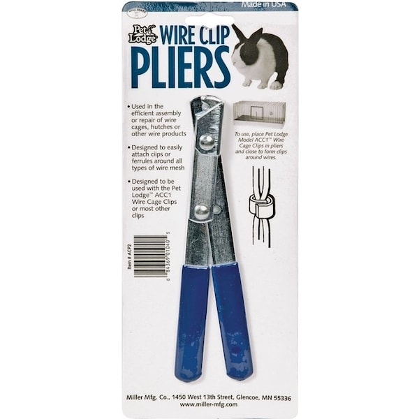 Miller Mfg Wire Clip Plier, Ferrule, MetalPlastic, For ACC1 and ACC120 Pet Lodge Wire Cage Clips ACP2 - main