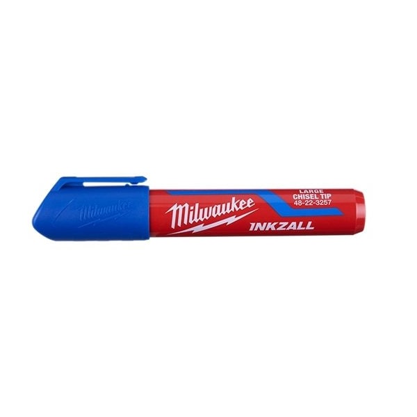 Milwaukee Tool Ink Industrial Marker, Blue, Chisel 48-22-3257 - main