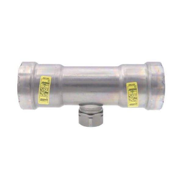 Viega MegaPressG tee P1 1.5 P2 1.5 FPT 0.75 carbon steel zinc-nickel coating 25441 - main