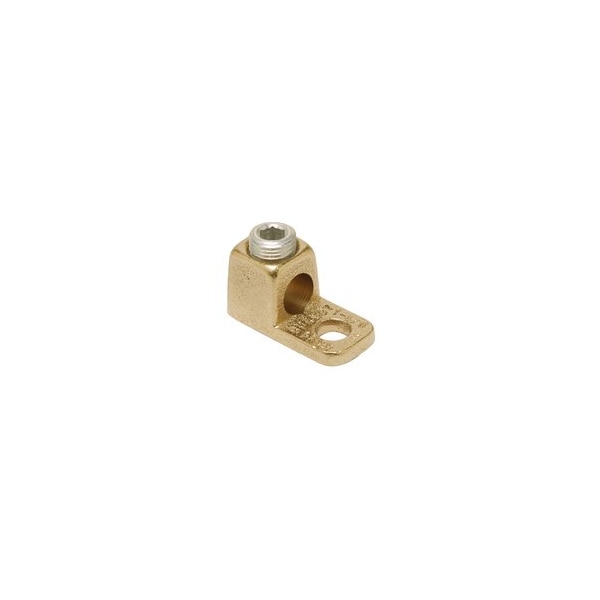 Burndy Cu Set Screw Terminal, #1-4/0 AWG, 1-Hole, 3/8 in Stud, 1 Screw KA28 - main
