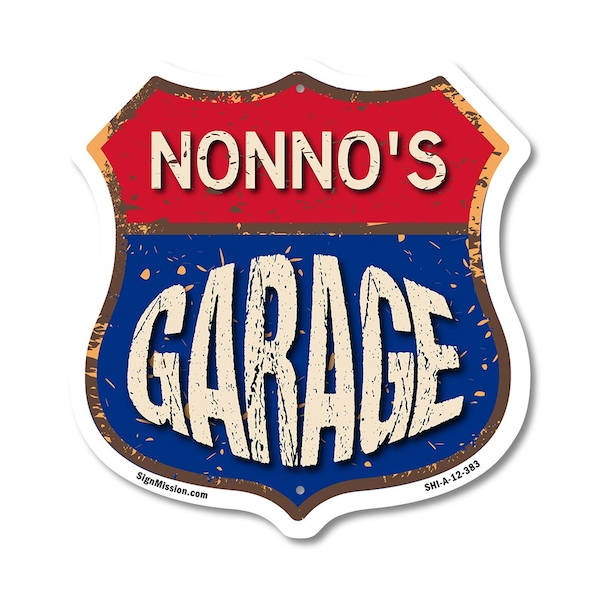 Signmission Nonno's Garage, 12 Inch X 12 Inch, Aluminum Metal Sign SHI-A-12-383-NONNO - main