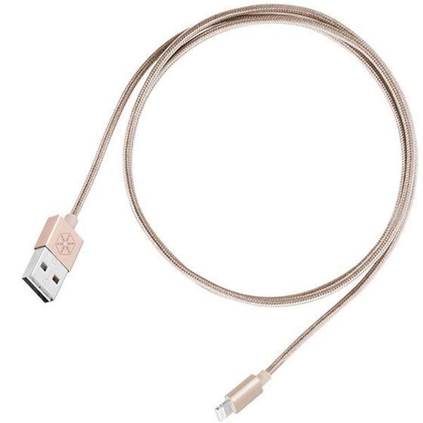 Dynamicfunction Reversible USB-A to Lightning Cable - Gold DY522593 - main