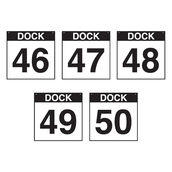 5S Supplies Loading Dock 46-50 Sign - ALM - 12in x 12in DOCK46-50-ALM-1212 - main