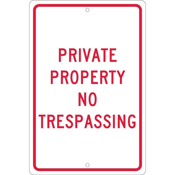 Nmc Private Property No Trespassing Sign, TM59H TM59H - main