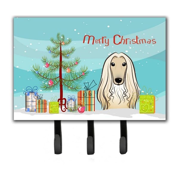 Carolines Treasures Christmas Tree and Afghan Hound Leash or Key Holder BB1616TH68 - main