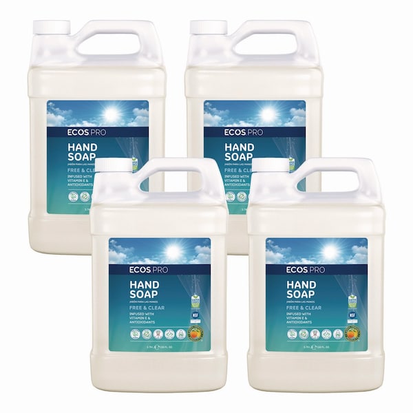 Ecos Pro Liquid Hand Soap, Free and Clear, 1 gal, 4PK PL966304CT - main