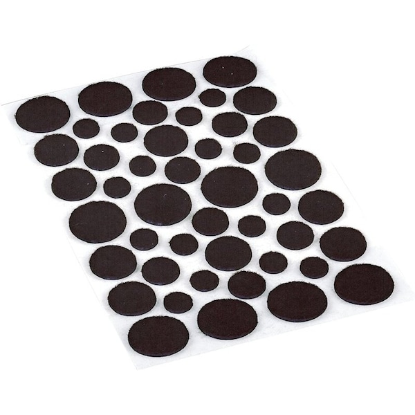 Shepherd Hardware Assorted Brown Felt Pads 46/Pk, 46Pk 9425 - main