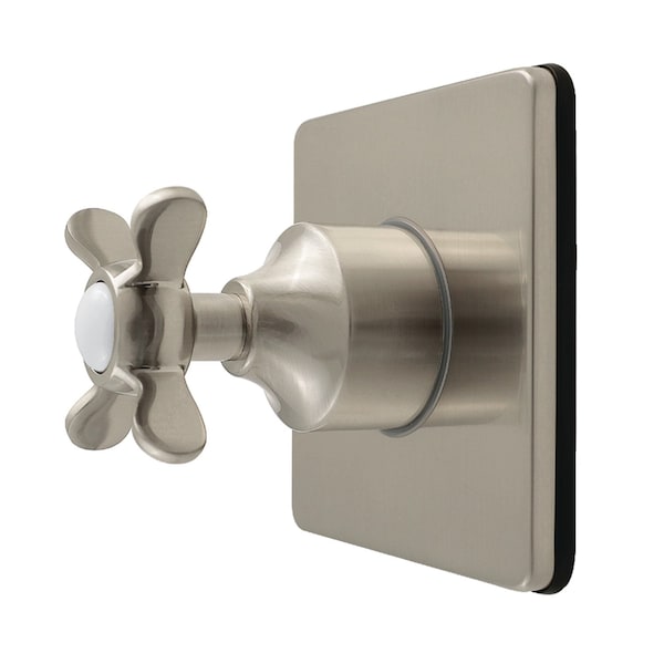 Kingston Brass Single-Handle Six-Way Diverter Valve with Square Trim Kit, Brushed Nickel KS4048BEX - main