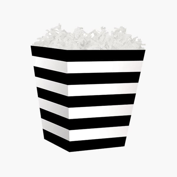 Nashville Wraps Black Stripes Sweet Treat Box, 4x4x4.5, 6PK 45405 - main