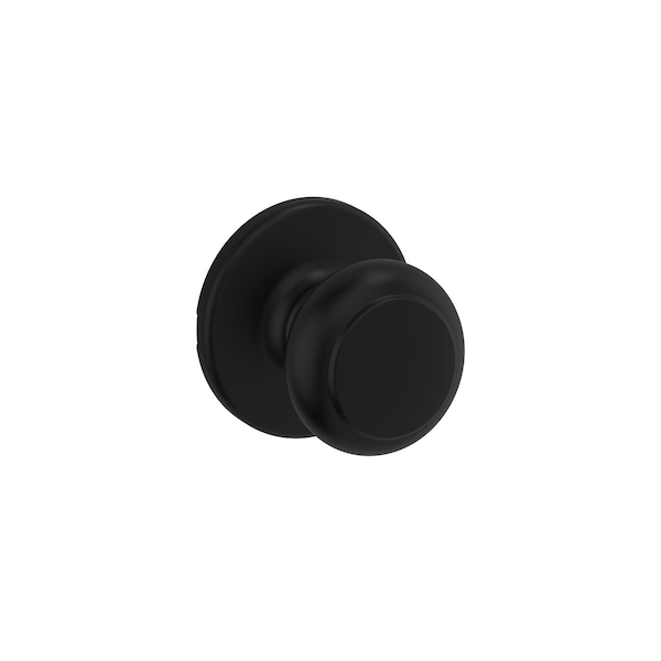 Kwikset Cove Knob Passage Door Lock with New Chassis with 6AL Latch and RCS Strike Matte Black Finish 200CV-514 - main