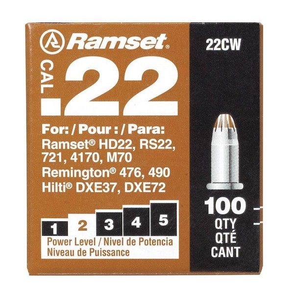 Ramset 0.22 in. D Steel Powder Loads, 100PK 00594 - main