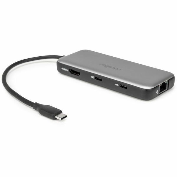 Rocstor PREMIUM USB-C 6-IN-1 MULTIPORT ADAPTER - USB C TO HDMI 4K@60HZ, 1X USB-C 3.1 10G Y10A319-S1 - main