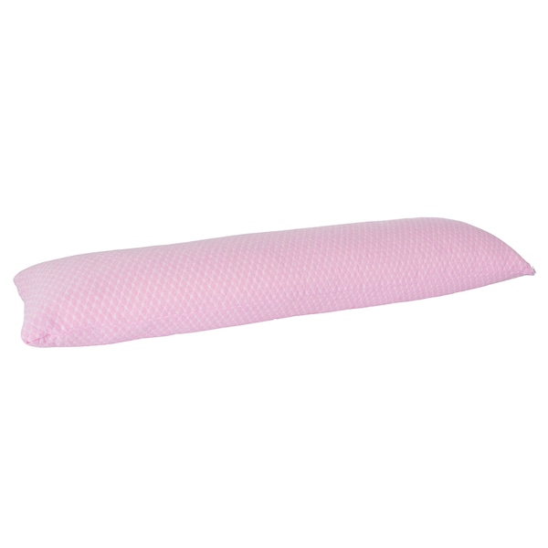 Lavish Home Memory Foam Body Pillow for Side Sleepers, Back Pain, Pregnant Women, Aching Legs and Knees, Pink 82-TEX1000 - main