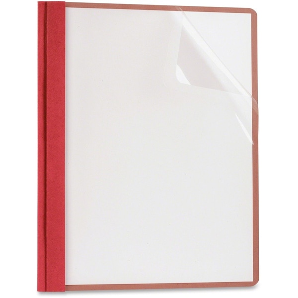 Esselte Pendaflex Recycled Clear Front Report Covers- Letter Size- Red-, 25PK 57871 - main