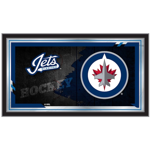 Holland Bar Stool Co Winnipeg Jets 15" x 26" Hockey Collector Mirror by Holland Bar Stool Company MColWinJet - main
