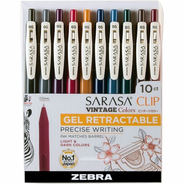 Sarasa Clip Vintage Gel Retractable 0.5 m 47510 - main