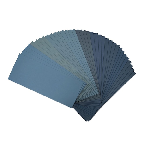 Powertec Wet Dry Sandpaper Assortment, 9 in. x 3.6 in. Sheets, 400 - 3000 Assorted Grit Sand Paper, 36PK 471001N - main