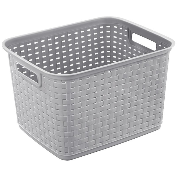 Sterilite Woven Basket Gry 9.375"H 12736A06 - main