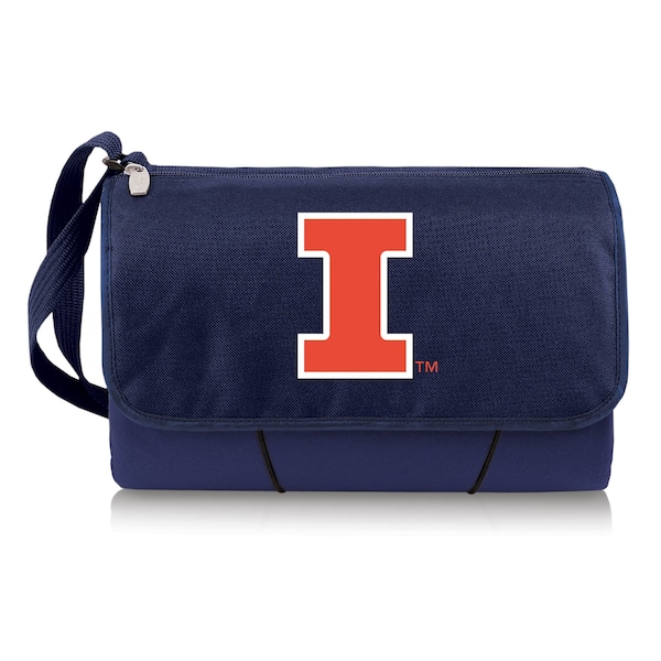 Picnic Time Family Of Brands NCAA Illinois Fighting Illini Blanket Tote Outdoor Picnic Blanket - Beach Blanket 820-00-138-214-0 - main