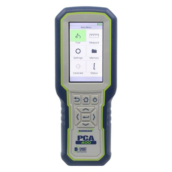 Bacharach Combustion Analyzer, 0 ppm to 40,000 ppm, -4F to 2,192F, PCA400 S-C O2, CO, NO, NO2, PRINT H2412-1312 - main