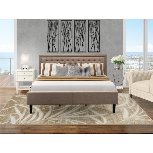 East West Furniture 2 Piece Kendall Bedroom Set - Black KD16K-1VL0C - main