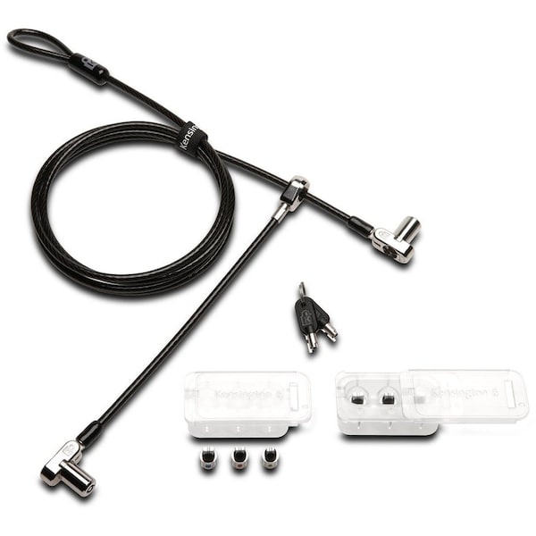 Kensington UNIVERSAL 3-IN-1 KEYED CABLE LOCK - TWIN LOCKHEADS - KEYED DIFFERENT K63380WW - main