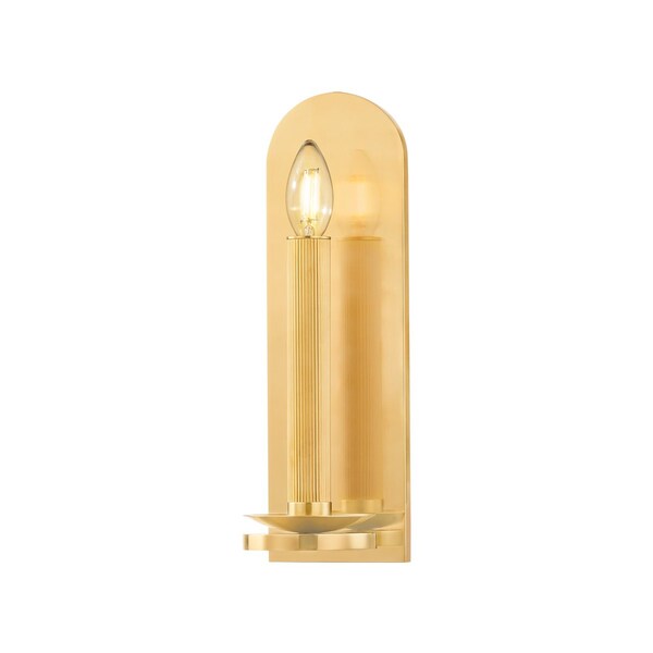 Hudson Valley Lighting Lindenhurst 1 Light Wall Sconce 4.25 In. Aged Brass 2514-AGB - main