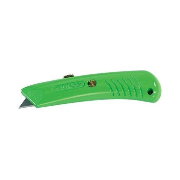 Partners Brand Utility Knife, Safety Grip, Neon Grn, PK10 Safety Blade, 10 PK KN112 - main