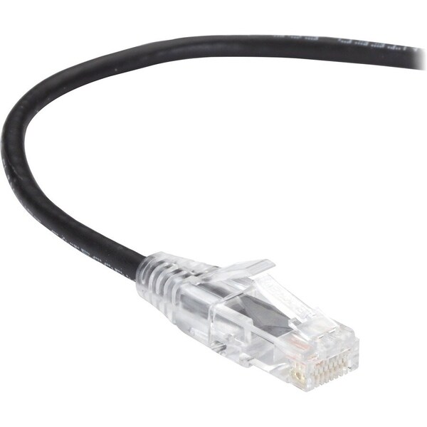 Black Box Slim-Net Cat6 250-Mhz 28-Awg Ethernet Patch Cable - Unshielded, Pvc, C6PC28-BK-15 - main