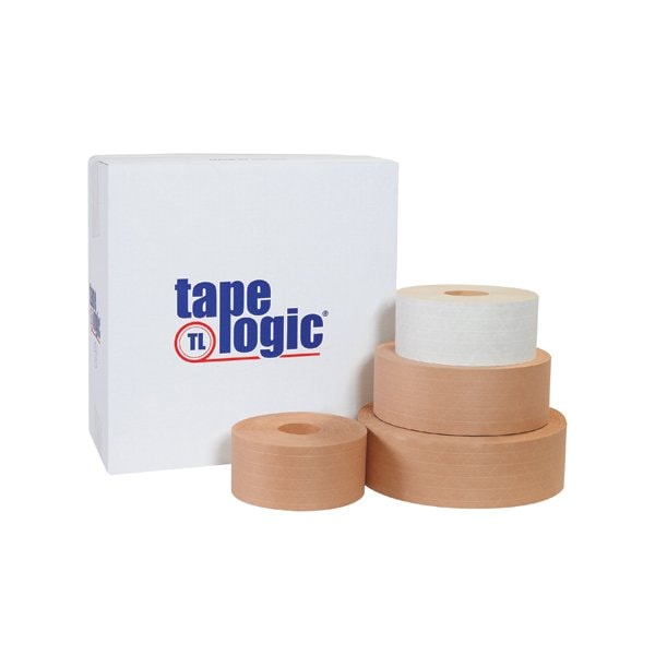 Tape Logic 72mm x 375' White Tape Logic No 7200 Reinforced Water Activated Tape, 8PK T9067200W - main