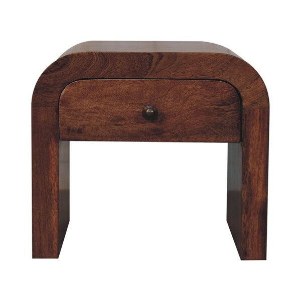 Homeroots 16" Brown Solid Wood One Drawer Nightstand 651738 - main