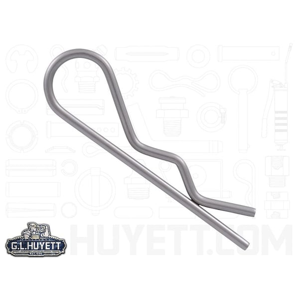 Huyett Bridge Pin, 302/304SS, .094 Wire Dia x 2.5 L x .560 In Eye Dia x Fits 3/8 to .75 Shft BPS-214 - main
