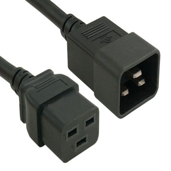 Sanoxy 2ft 12 AWG 20A 250V Heavy Duty Power Cord IEC320 C20 to IEC320 C19 SNX-CBL-LDR-PW121-1202 - main