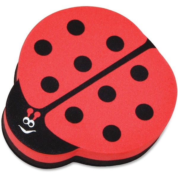 Ashley Productions Magnetic Whiteboard Eraser, Ladybug, PK6 10015 - main
