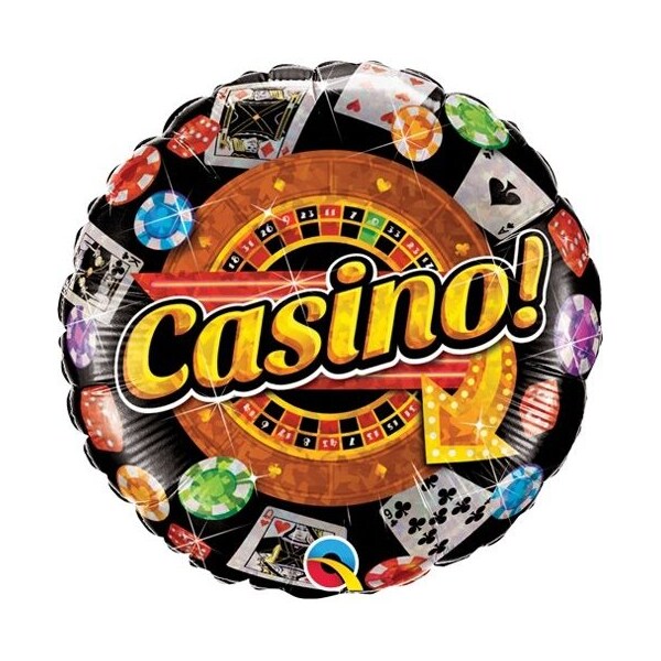 Loonballoon Casino Balloons, 18 inch CASINO balloons 2 pcs LOON-LAB-43376-Q-U - main