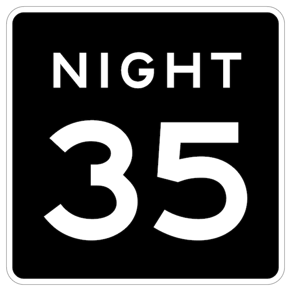 Sign Solutions Usa Traffic Sign, 36 in Width, Aluminum Sign, Square DUS06DWT3636R2-3P35 - main