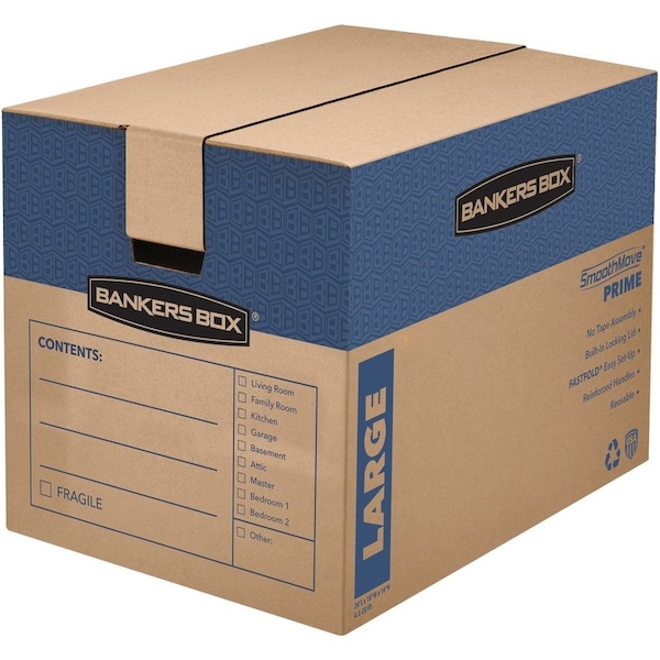 Bankers Box 24 in x 18 in x 18 in Moving Box, Kraft / Brown, Cardboard, Double Wall, 32 ECT, 6 PK 0062901 - main
