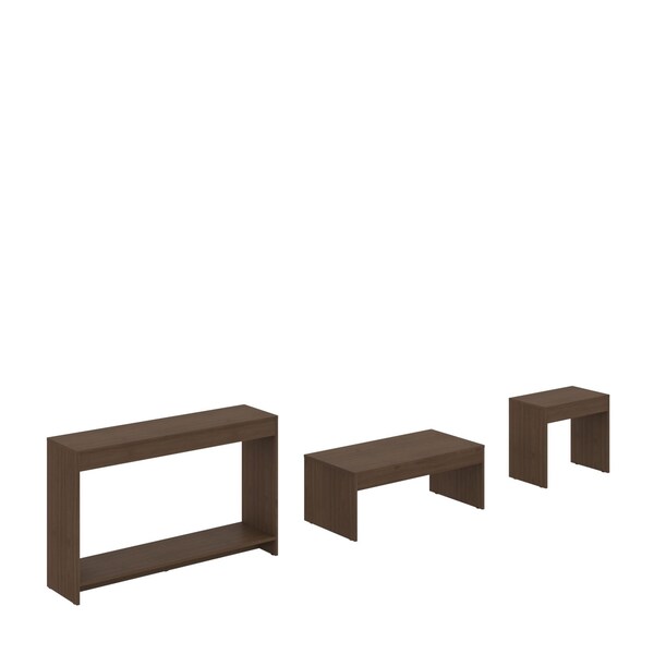 Homeroots Set of Three 43" Brown Coffee Table 528808 - main