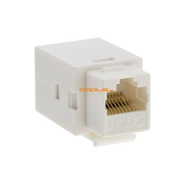 Cmple 213-N Cat5e Inline Coupler Type Keystone Jack - White 213-N - main